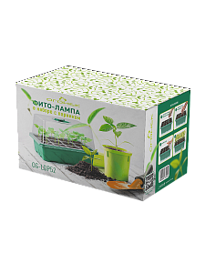 Набор мини парников 5шт комплект из 12 ячеек, с фитолампой внутри Огонек OG-LDP52